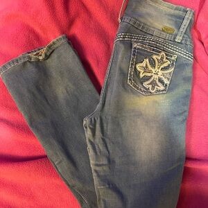 Stylish Silver Diva Embroidered Women's Jeans